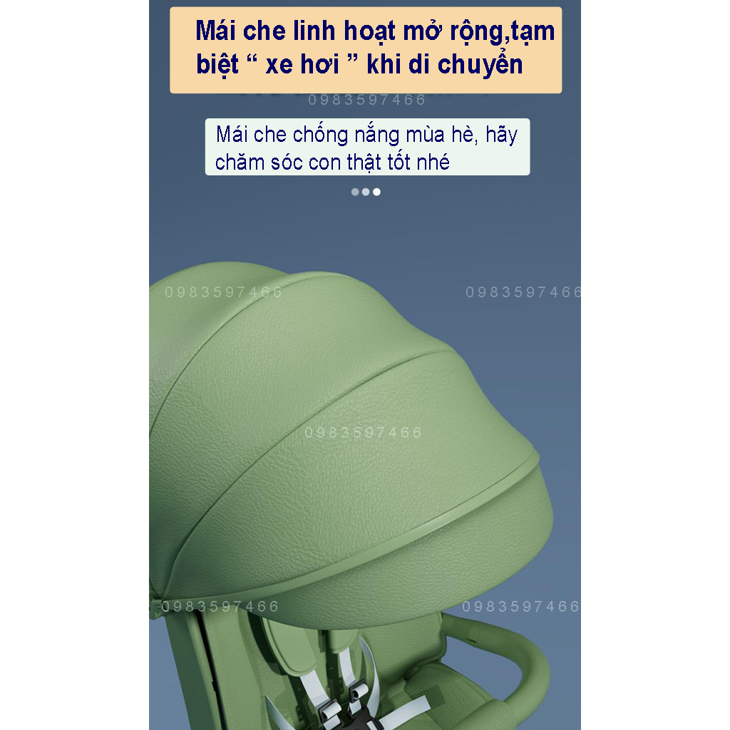 Xe đẩy M8, M9 gấp gọn 2 chiều có ĐỆM kèm MÁI CHE M8 chính hãng bảo hành 1 năm