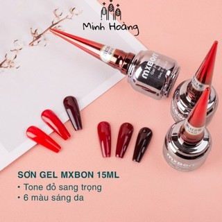 Sơn gel Mxbon đỏ, đen, trắng loại 1 không ánh tím