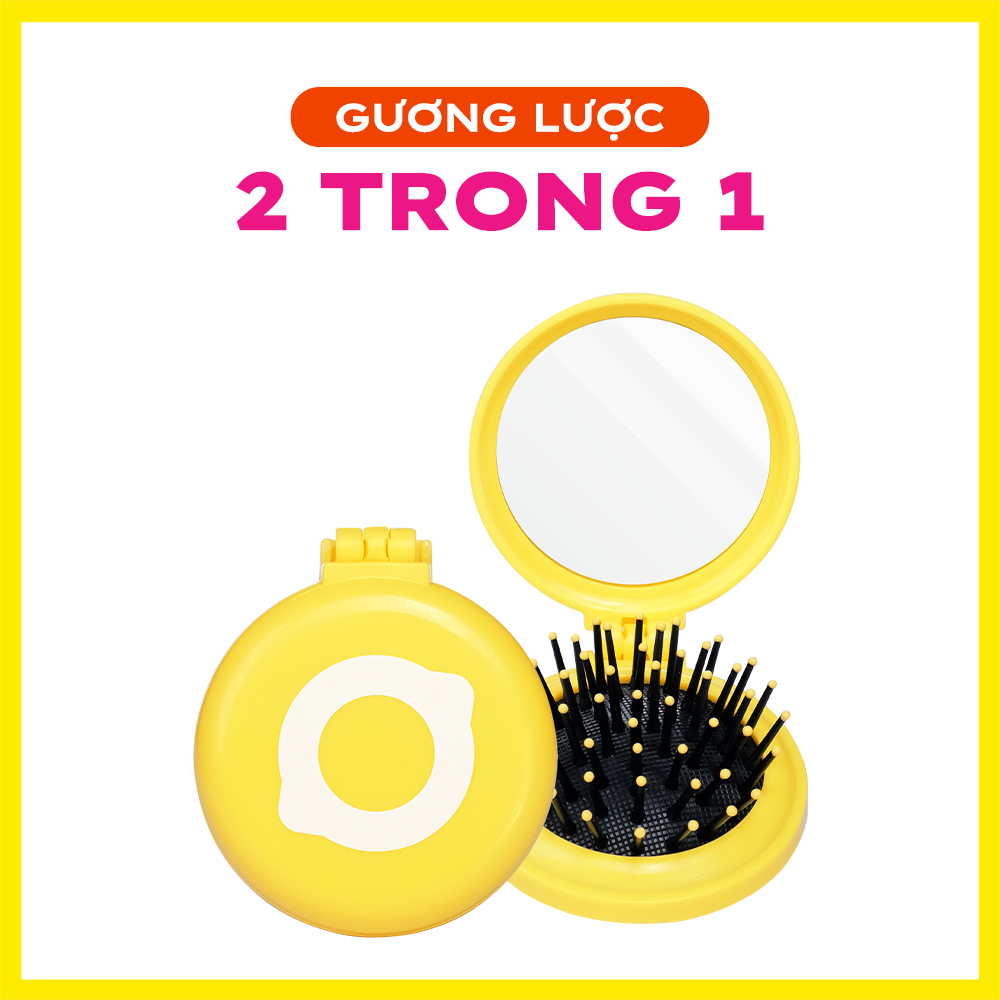 Lemonade gương lược gấp gọn 2 trong 1 35g