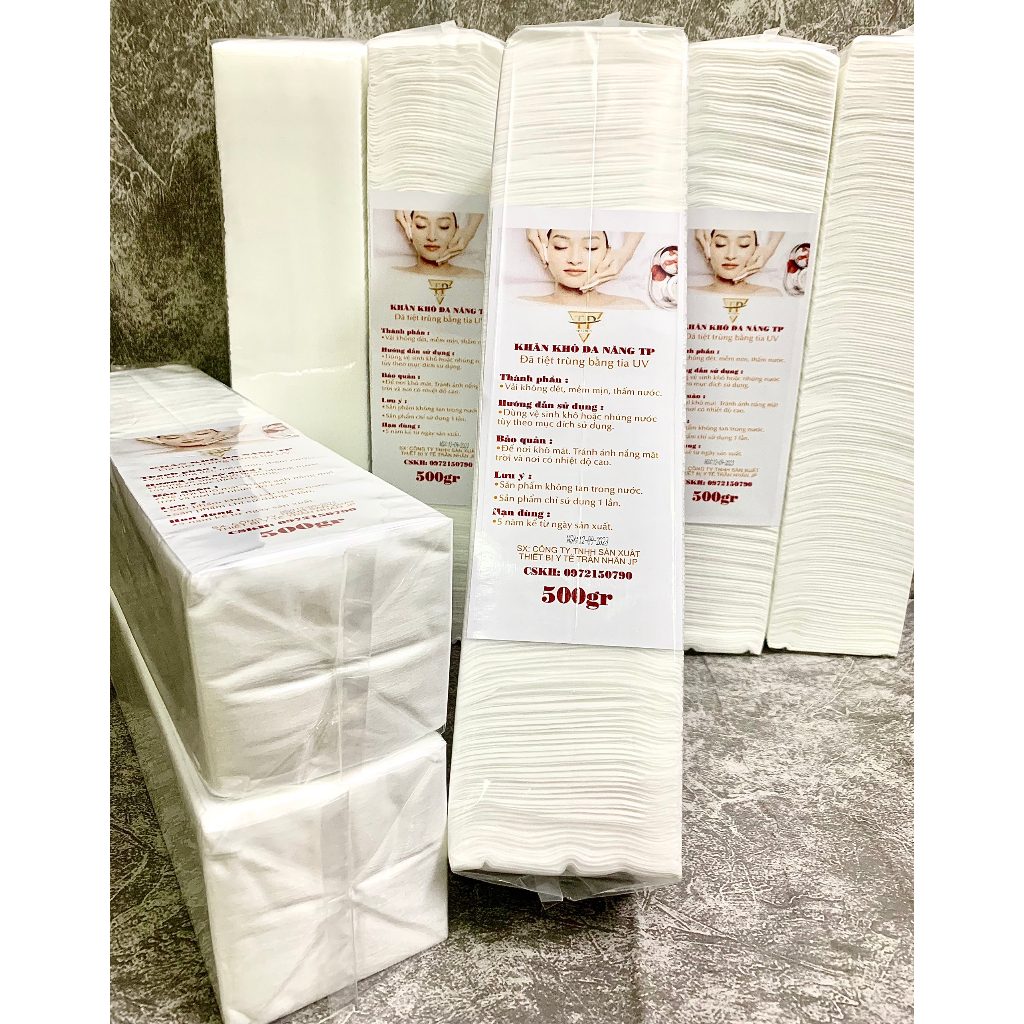 Giấy Lau Mặt SPA Đa Năng 20cm x 20cm 200 tờ / cây - Khăn lau đa năng dùng trong spa 500g an toàn, vệ sinh