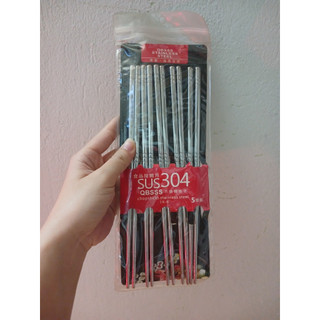 Bộ 5 đôi đũa inox 304 chắc chắn
