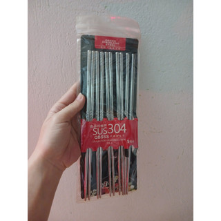 Bộ 5 đôi đũa inox 304 chắc chắn