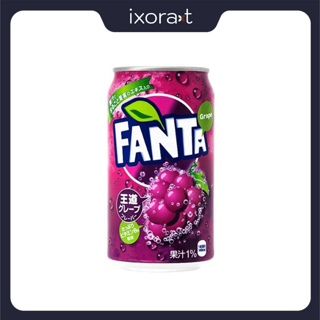 Nước ngọt Fanta Mini vị nho lon 160ml [ Made in Japan ] nước ép nho nguyên chất, bổ sung vitamin C