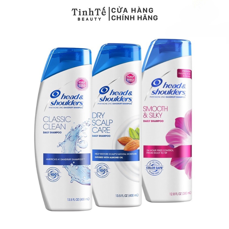 Dầu gội sạch sâu dưỡng ẩm giúp tóc suôn mượt cho Nam&Nữ Head&Shoulders 370ml&400ml chính hãng Mỹ nhiều mùi hương