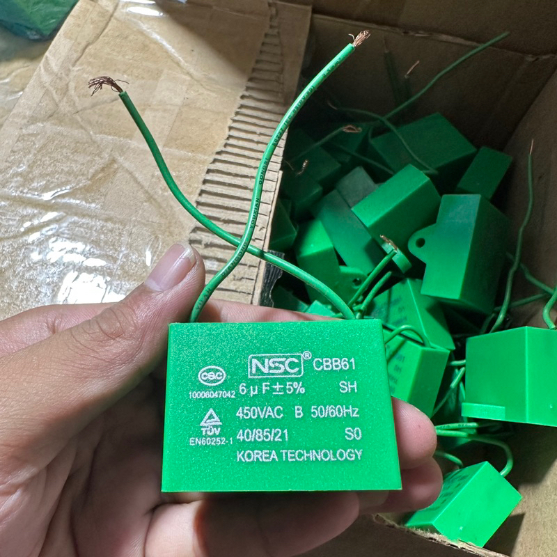 Tụ Vuông Xanh NSC - Tụ Quạt Vuông Hàng Sịn ! BH 12Thang