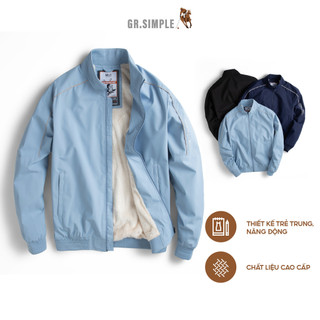 Áo khoác nam cao cổ bomber lót lông cừu siêu cản gió GRSIMPLE 2 lớp siêu ấm (CU3002-CU3006)
