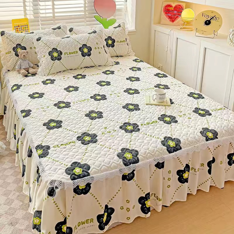 Ga phủ giường phong cách, hoạ tiết decor siêu xinh