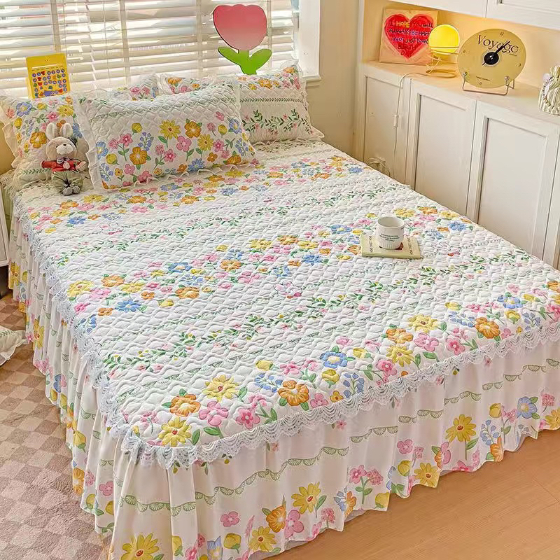 Ga phủ giường phong cách, hoạ tiết decor siêu xinh