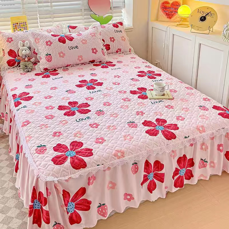 Ga phủ giường phong cách, hoạ tiết decor siêu xinh