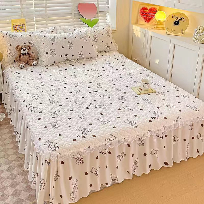 Ga phủ giường phong cách, hoạ tiết decor siêu xinh