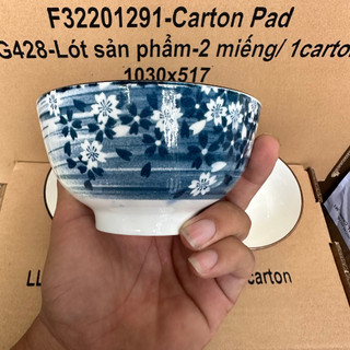 Bộ chén Bộ Chén Sứ 2 cái, chén sứ cao cấp trắng xanh