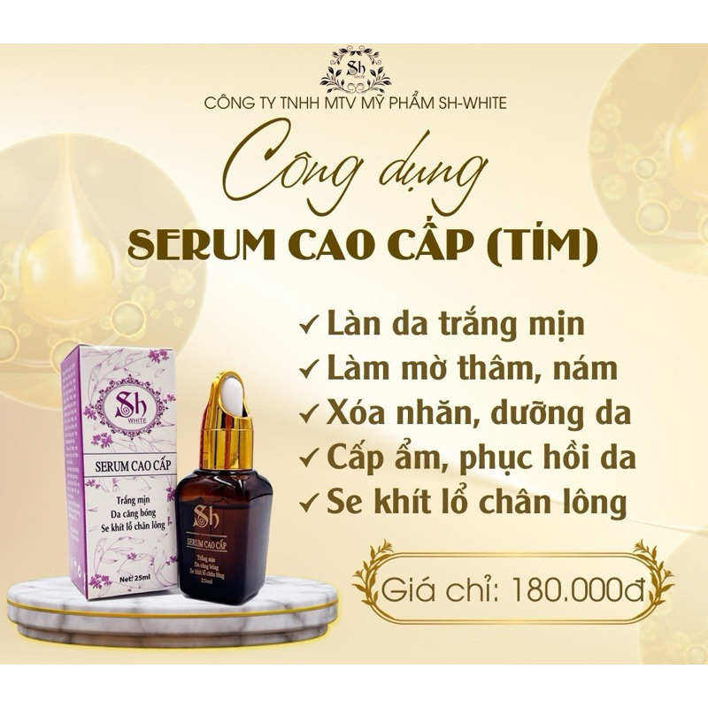 Serum Cao Cấp - Serum dưỡng trắng da dưỡng ẩm bật tông chiết xuất Nhau Thai Cừu 10ml & 25ml