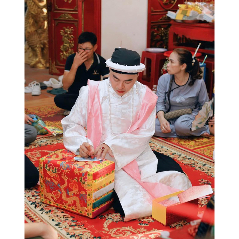 Áo Cô Bơ- cô Chín - gấm trơn - mặc mát nhẹ nhàng đơn giản -trang phục hầu đồng