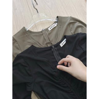 VÁY LEN DÍP CỔ V PHỐI THÔ