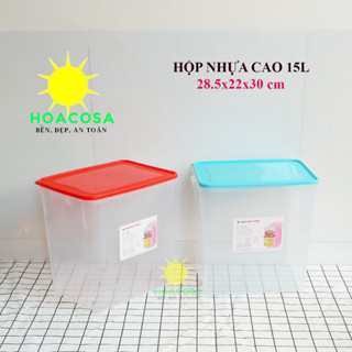 Hộp Nhựa Cao 15L Đựng Gạo, Thực Phẩm Hiệp Thành, Trong Suốt, Bền Đẹp, Tiết Kiệm Diện Tích- Đồ Gia Dụng Hoacosa