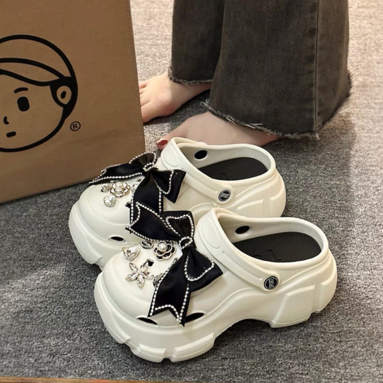 Dép sục đế dày 8CM dép bánh mì nữ đế độn siêu nhẹ tặng kèm STICKER NƠ-TĂNG 1 SZ