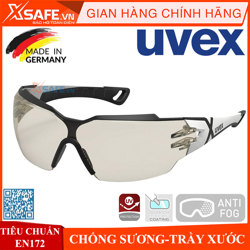 Kính bảo hộ UVEX PHEOS CX2 9198064 kính chống bụi, chống hơi nước trầy xước vượt trội, ngăn chặn tia UV, mắt kính đi xe