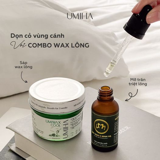 Wax lông UMIHA (105ml) - Bám dính x2 với Sáp wax lông chân tay, wax lông nách, sạch tận gốc sau 1 lần wax lông