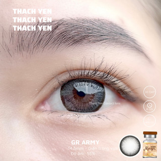 Lens Mắt Army Xám Tự Nhiên giãn vừa- 0-10 độ kính áp tròng