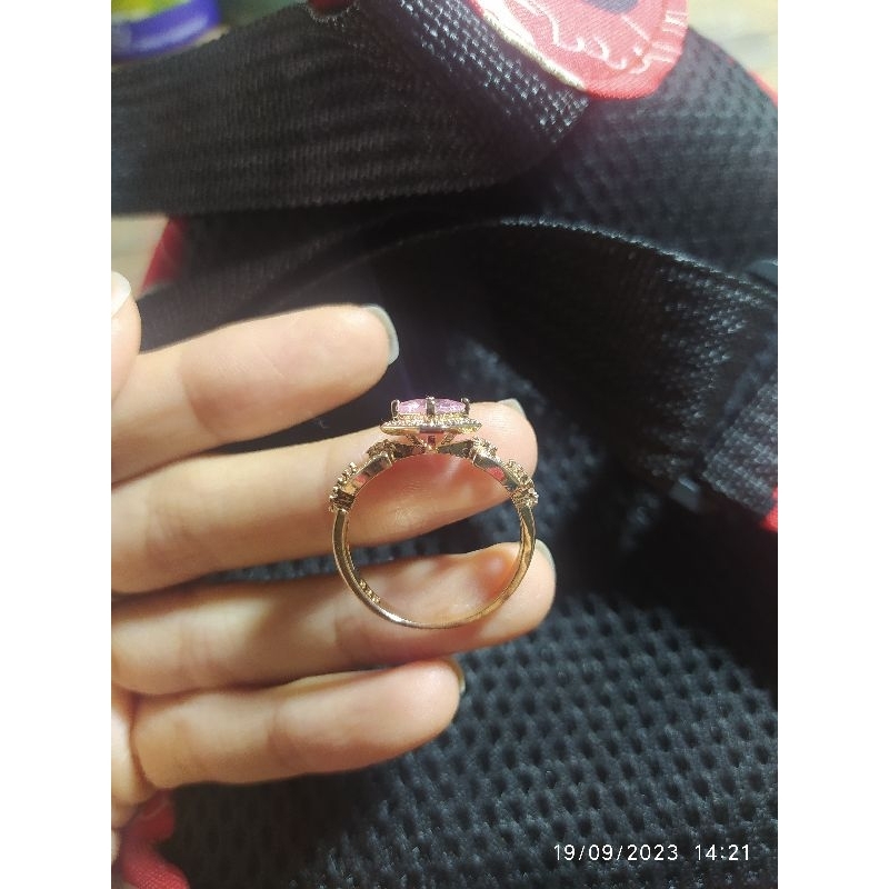 Nhẫn bạc si kim mạ vàng
