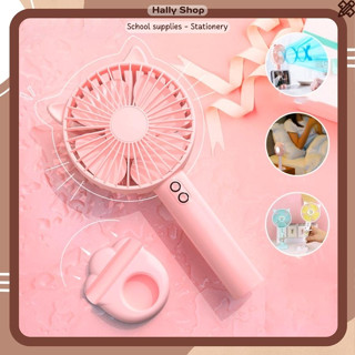 Quạt Cầm Tay Mini Hình Tai Mèo Dễ Thương Nhỏ Gọn 3 Tốc Độ Tiện Lợi - Hally shop