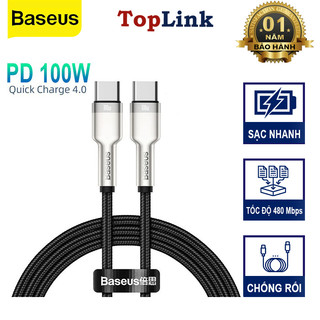 Cáp Sạc Siêu Nhanh Type-C to Type-C 100W Baseus CATJK-C Sạc Nhanh Cho LapTop Điện Thoại Bọc Dù