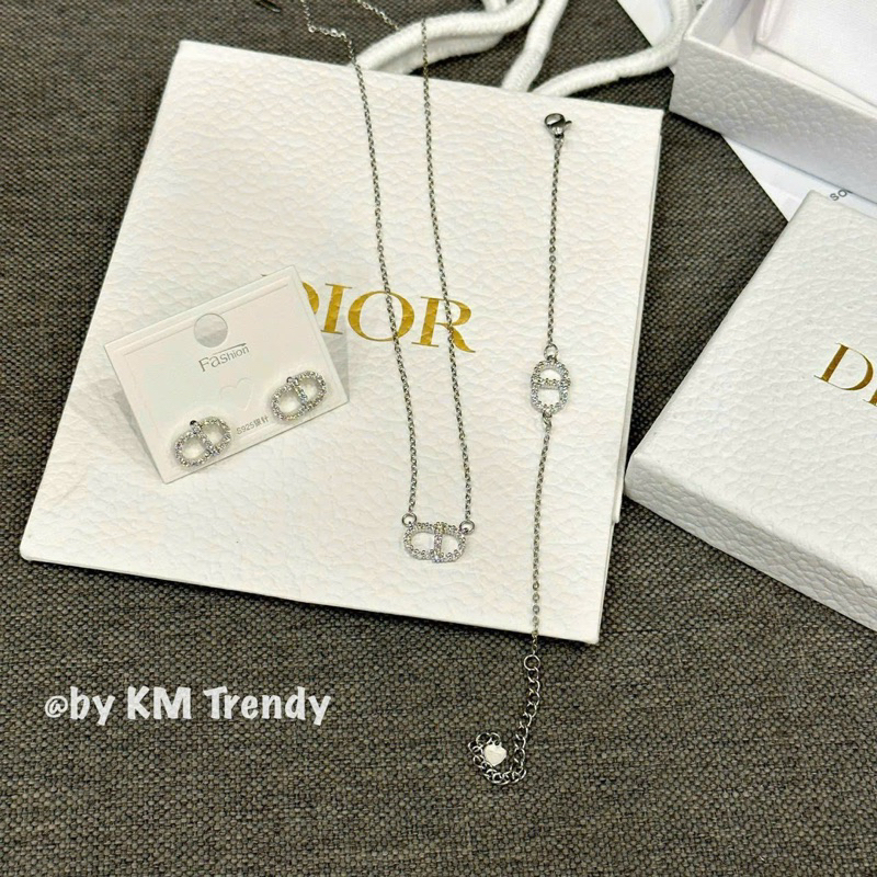 Bộ trang sức CD đính đá hàng TITAN bền màu bảo hành đá sáng Shop chavi