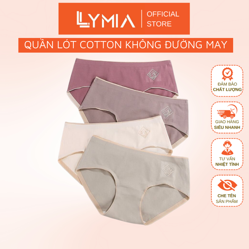 Quần lót nữ LYMIA cotton O2 không đường may, kháng khuẩn chống bí, hàng cao cấp cực đẹp