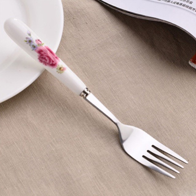 Thìa cafe - Nĩa size Bé | THÌA NĨA INOX CÁN SỨ