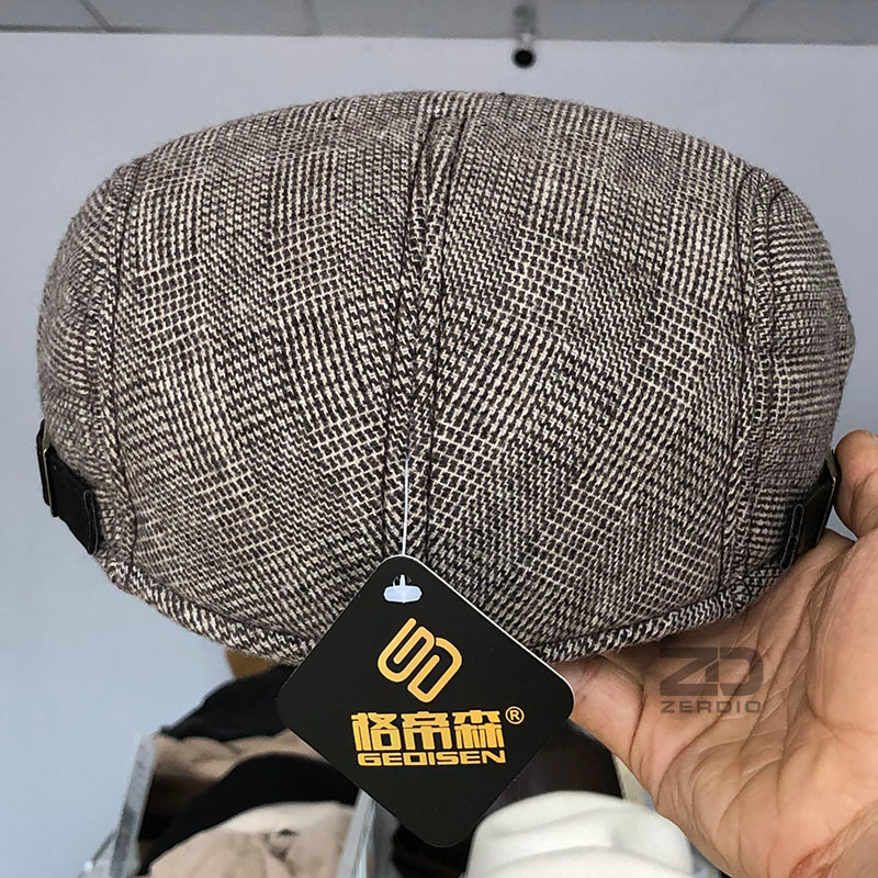 Mũ Nồi Nam Nỉ, Nón Beret Trung Niên Gedison MN057 Phong Cách Châu Âu