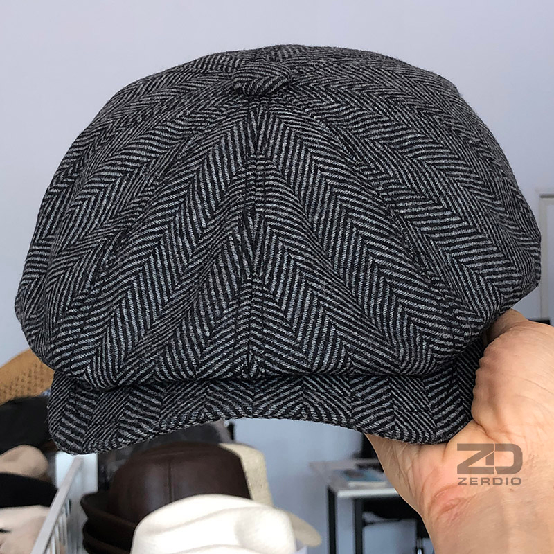 Mũ Nồi Bát Giác Gedison, Nón Bánh Tiêu Nam Phong Cách Cổ Điển Anh MN056