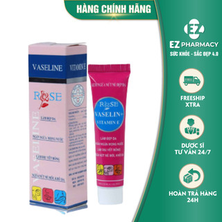 Kem bôi Vaseline Rose - Ngừa nứt nẻ môi,khô da-đẹp da-dịu vết bỏng -Tuýp 10g - Ez Pharmacy