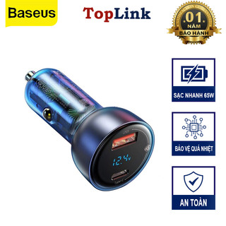 Tẩu sạc nhanh ô tô công suất 65w baseus particular digital display qc + pps dual quick charger - toplink