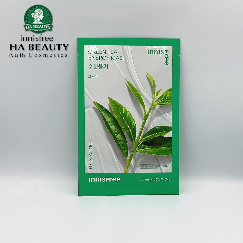 Mặt nạ giấy Chăm sóc da mỗi ngày Hàn Quốc innisfree Green Tea Energy Mask 22mL