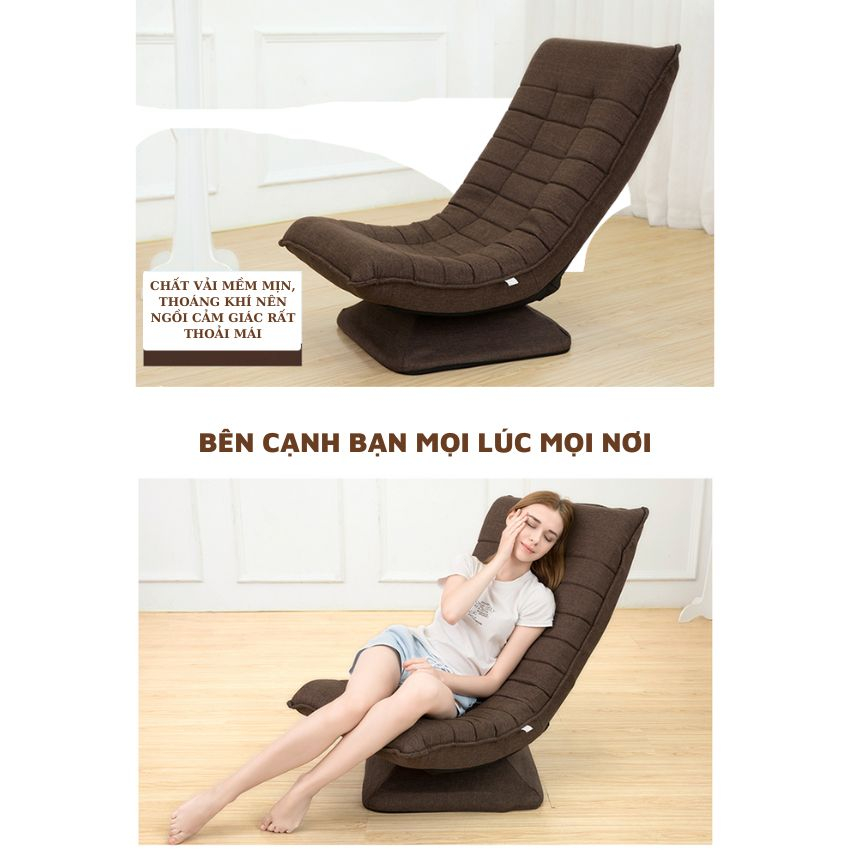 Ghế Lười Tựa Lưng Đọc Sách Thư Giãn Decor Phòng Thiết Kế Độc Đáo, Ghế Mặt Trăng Xoay 360 Decor Xinh Xắn Trẻ Trung