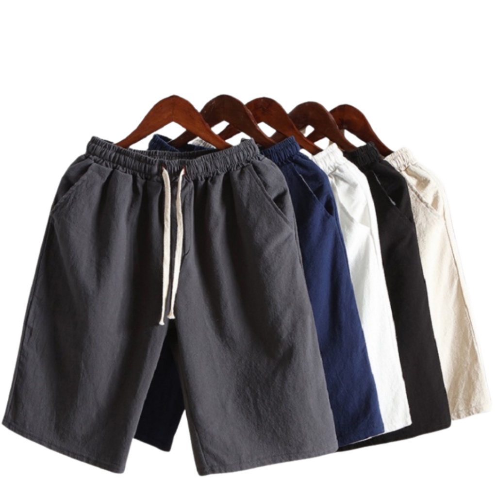 Quần đùi nam thun thể thao co giãn nhẹ mát có túi ba màu đen nâu kem S0