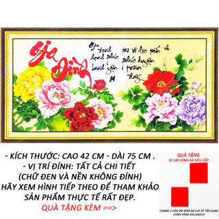 Tranh đính đá gia đình hạnh phúc 19 - tranh minh hiền