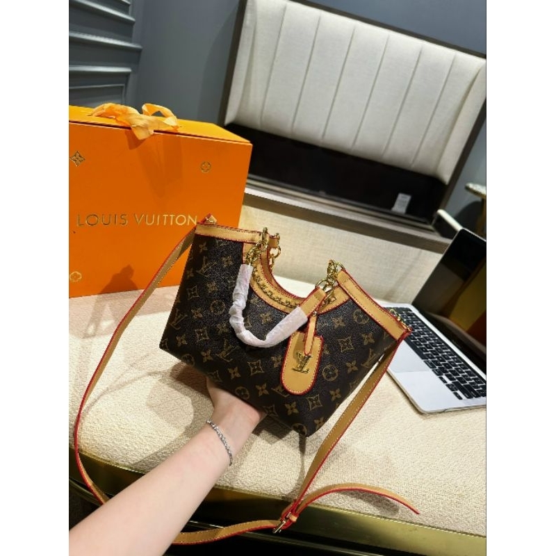 Túi công sở lv hobo viền xích quai xách ô trám 25cm