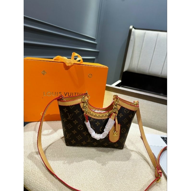 Túi công sở lv hobo viền xích quai xách ô trám 25cm