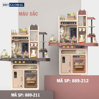 Đồ chơi nấu ăn nhà bếp BBT Global cao cấp nhiều chức năng - TẶNG TẠP DỀ CHỐNG THẤM CÓ BAO TAY cho bộ từ 300k