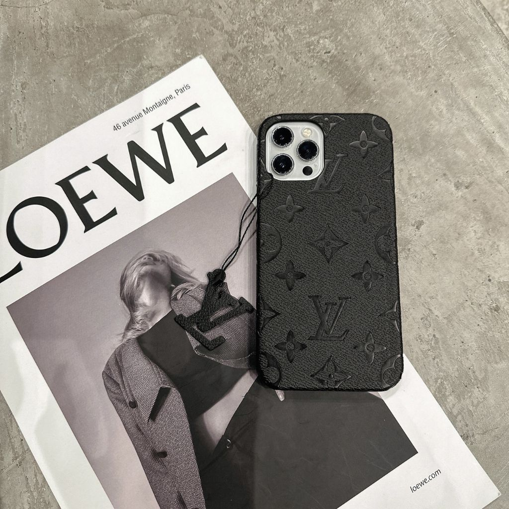 Ốp Lưng Iphone Da L.V Kèm Tag XANH - HỒNG