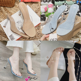  Guốc zara quai mica gót nhọn trong fullbox 