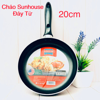 Chảo chống dính bếp từ sunhouse 20cm Đáy từ, dày 2.1mm, Phủ chống dính Whitford SIÊU BỀN
