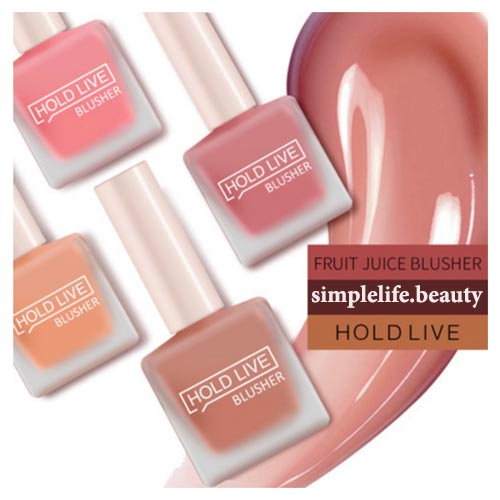 Má hồng dạng kem Hold Live Fruit Juice Blusher, óng ánh tự nhiên, bền màu không thấm nước
