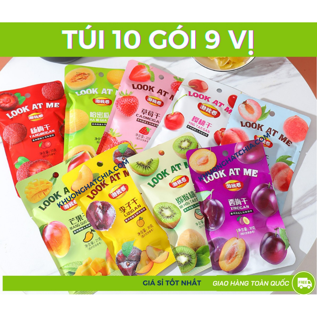 Ô mai Plums mix 8 vị siêu ngon Mận , Mận Đen, Thanh Mai, việt quất, mận xanh, mận chi lê - Gói 500gr