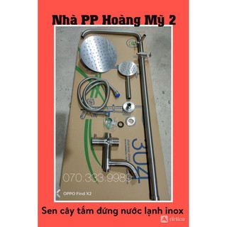 Bộ Sen Cây Tắm Đứng Lạnh INOX 304 dùng cho nhà sử dụng 1 đường nước lạnh