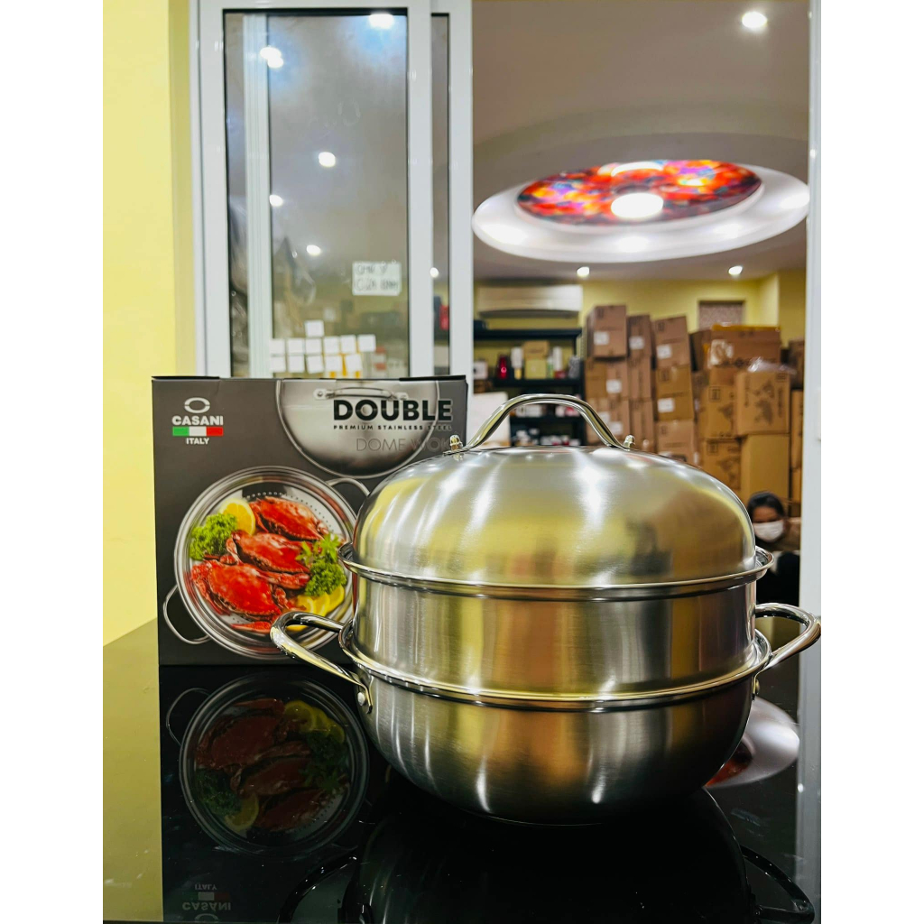 Xửng hấp 2 tầng Casani đường kính 28cm - Nhập chính hãng