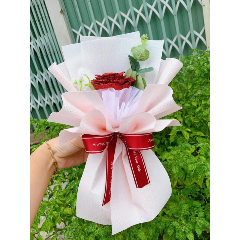 HOA BÓ 1 BÔNG XINH XẮN TẶNG SINH NHẬT,8/3,20/10,20/11