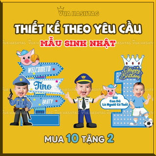 Hashtag cầm tay Sinh Nhật, Bảng cầm tay chụp ảnh Sinh Nhật cho bé, bảng Hashtag cầm tay theo yêu cầu - Vua Hashtag
