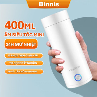 Binnis Bình đun nước siêu tốc mini du lịch bình nước bệnh viện đa năng 400ml tự ngắt khi sôi